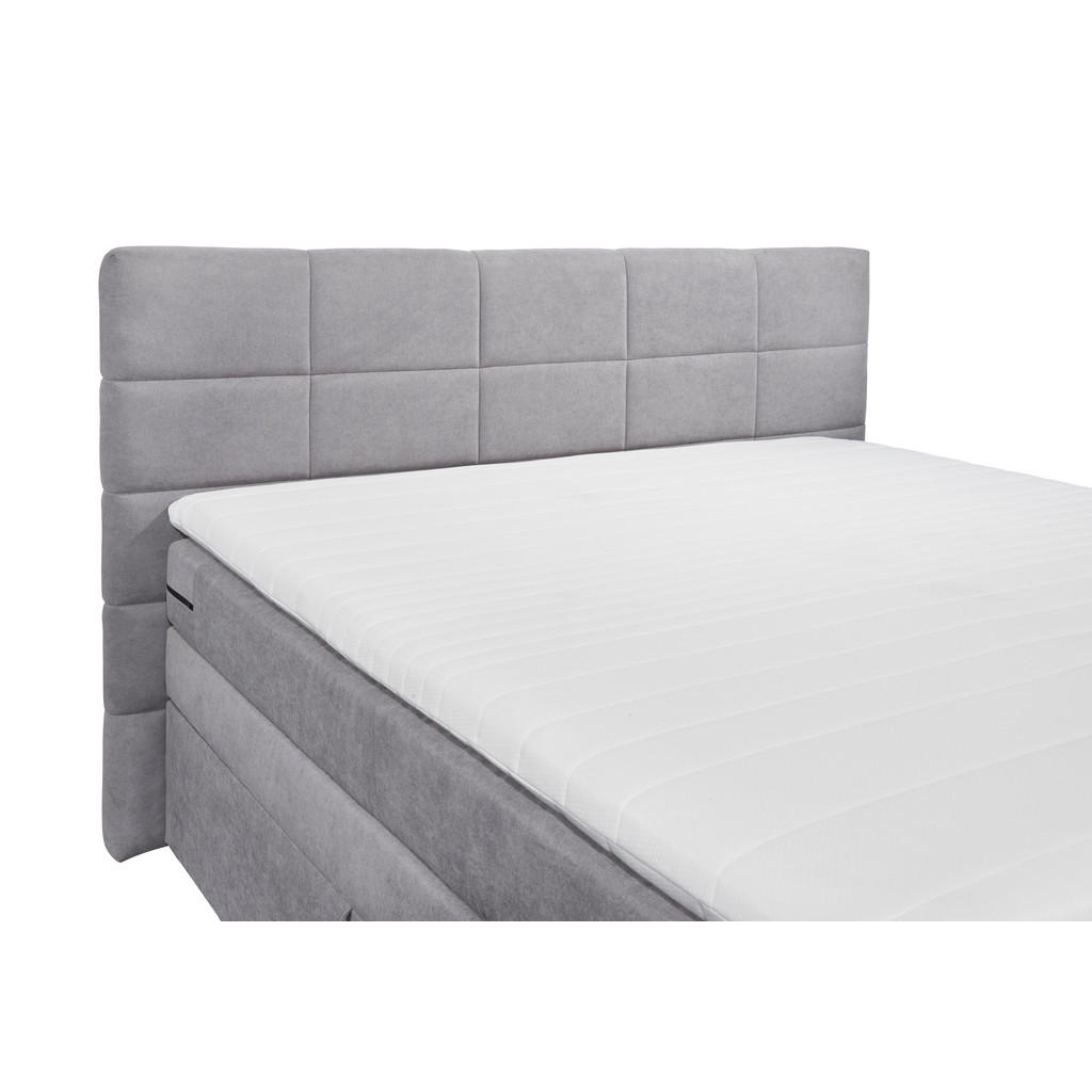 POSTELJA BOXSPRING 180 cm x 200 cm , svetlo siva - slika 4