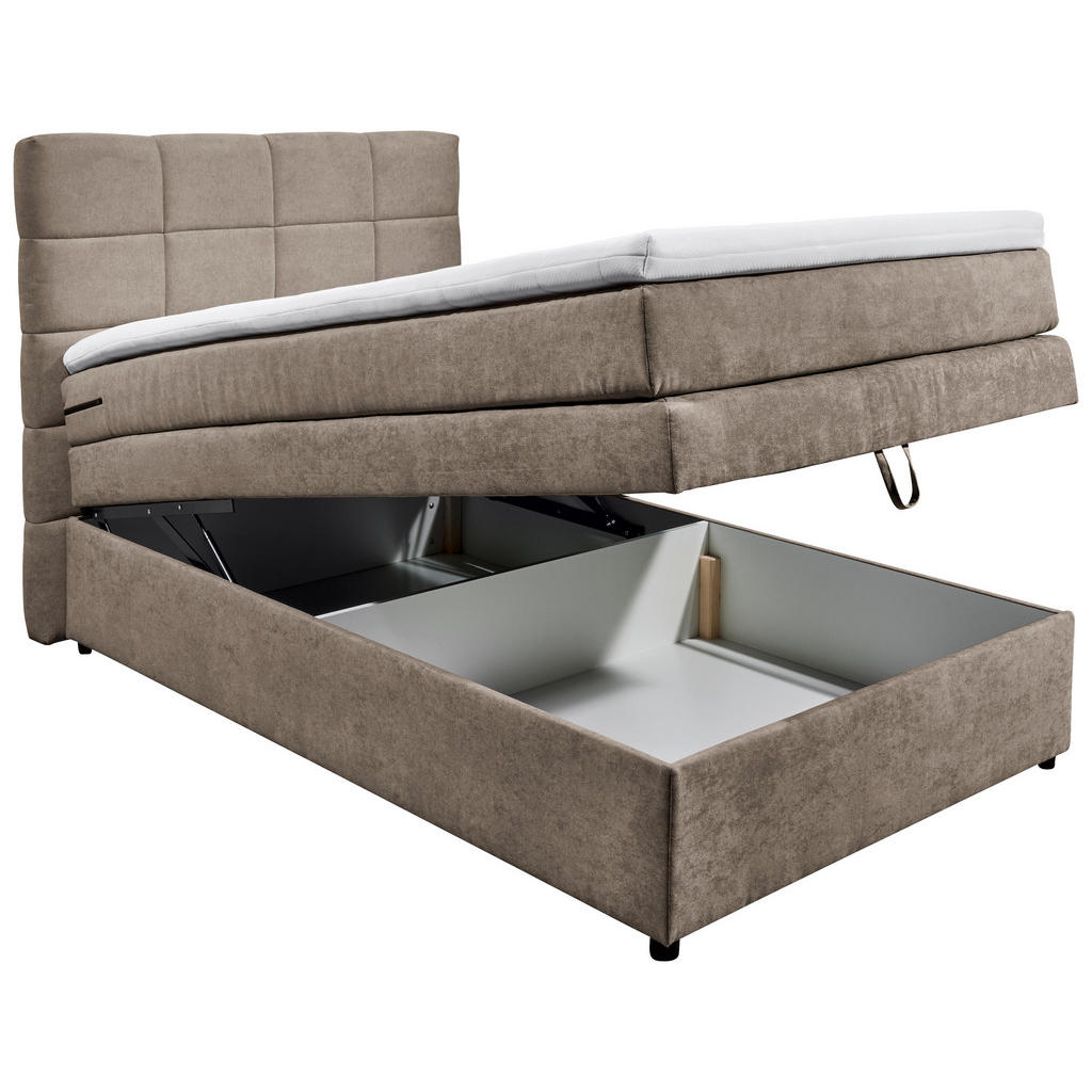 POSTELJA BOXSPRING 120 cm x 200 cm , svetlo siva - slika 4