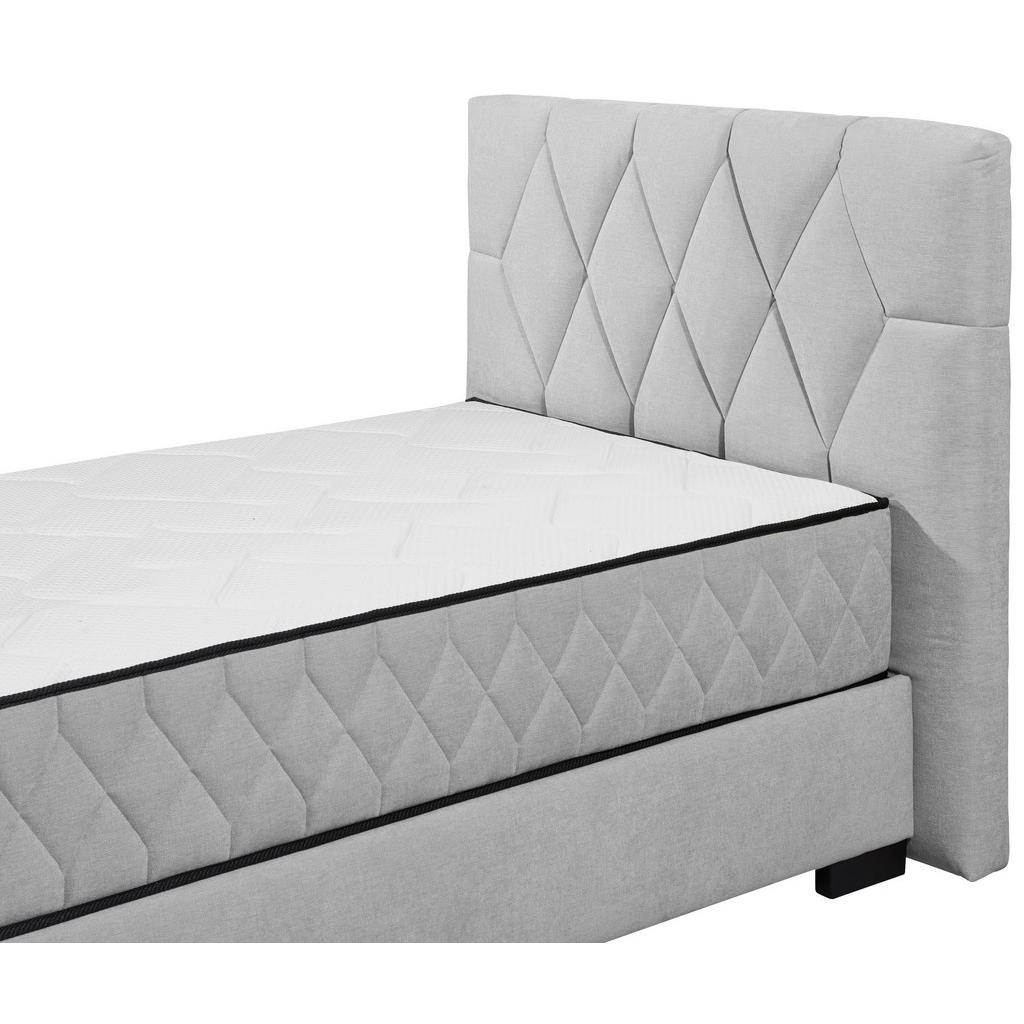 POSTELJA Z VZMETNICO 120 cm x 200 cm , tekstil, leseni material svetlo siva - slika 6