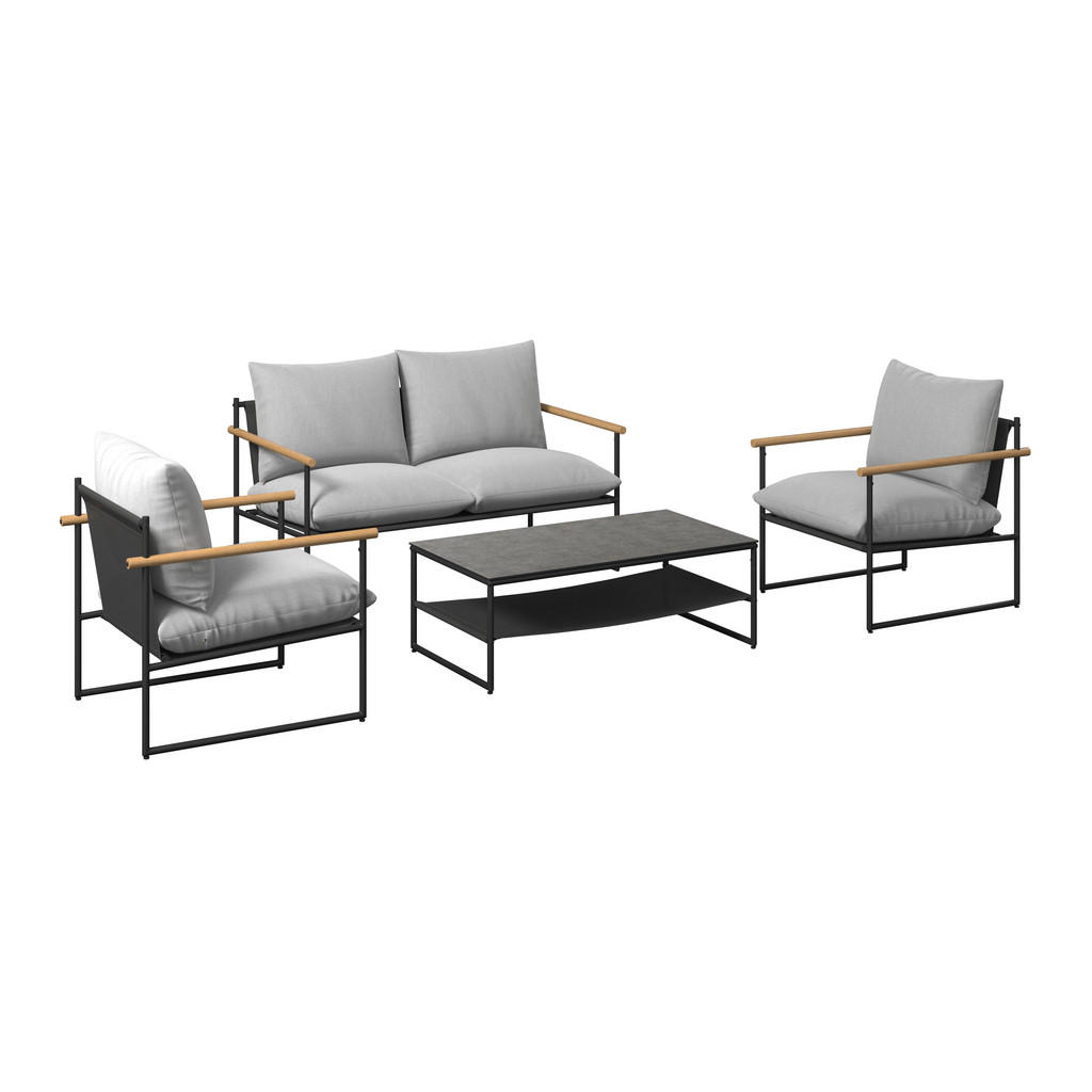 VRTNI SET  železo  siva, črna