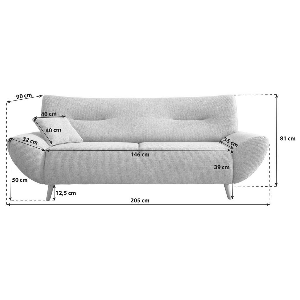 Alternative view of 3-SED, barve robide les, tekstil