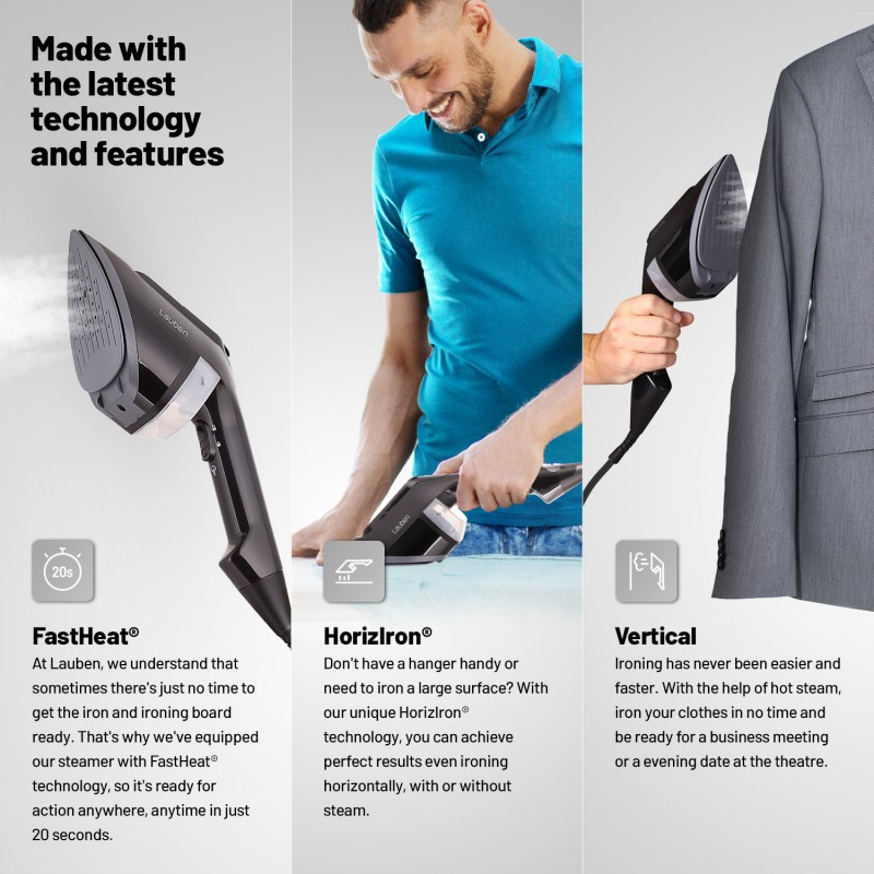 Alternative view of Lauben ročni parni likalnik 1950BC