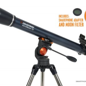 Celestron Teleskop AstroMaster 70 AZ + nastavek za telefon in filter za luno