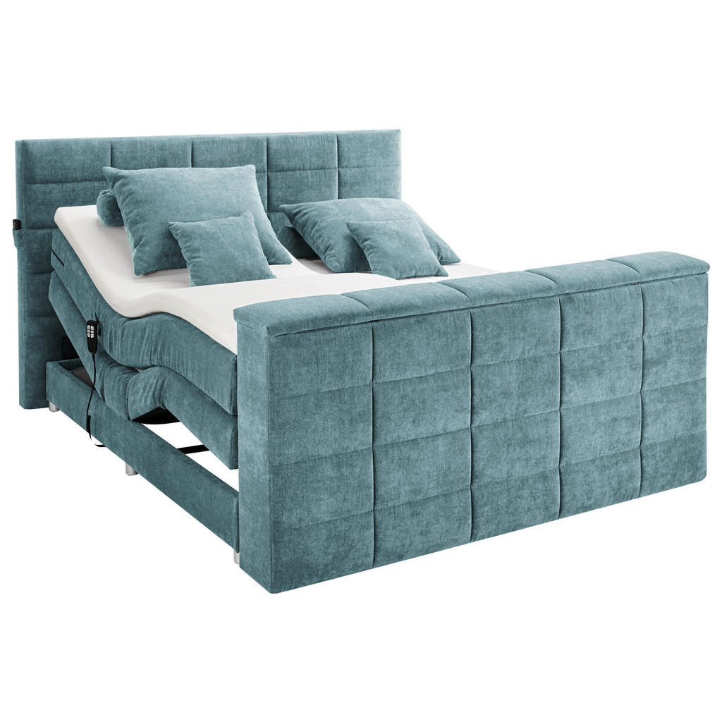 POSTELJA BOXSPRING 180 cm x 200 cm , tekstil barve petroleja