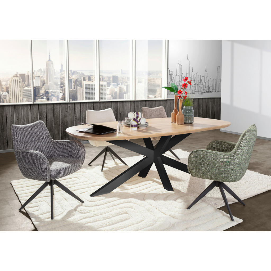 Alternative view of JEDILNA MIZA, masivno hrast barve hrasta