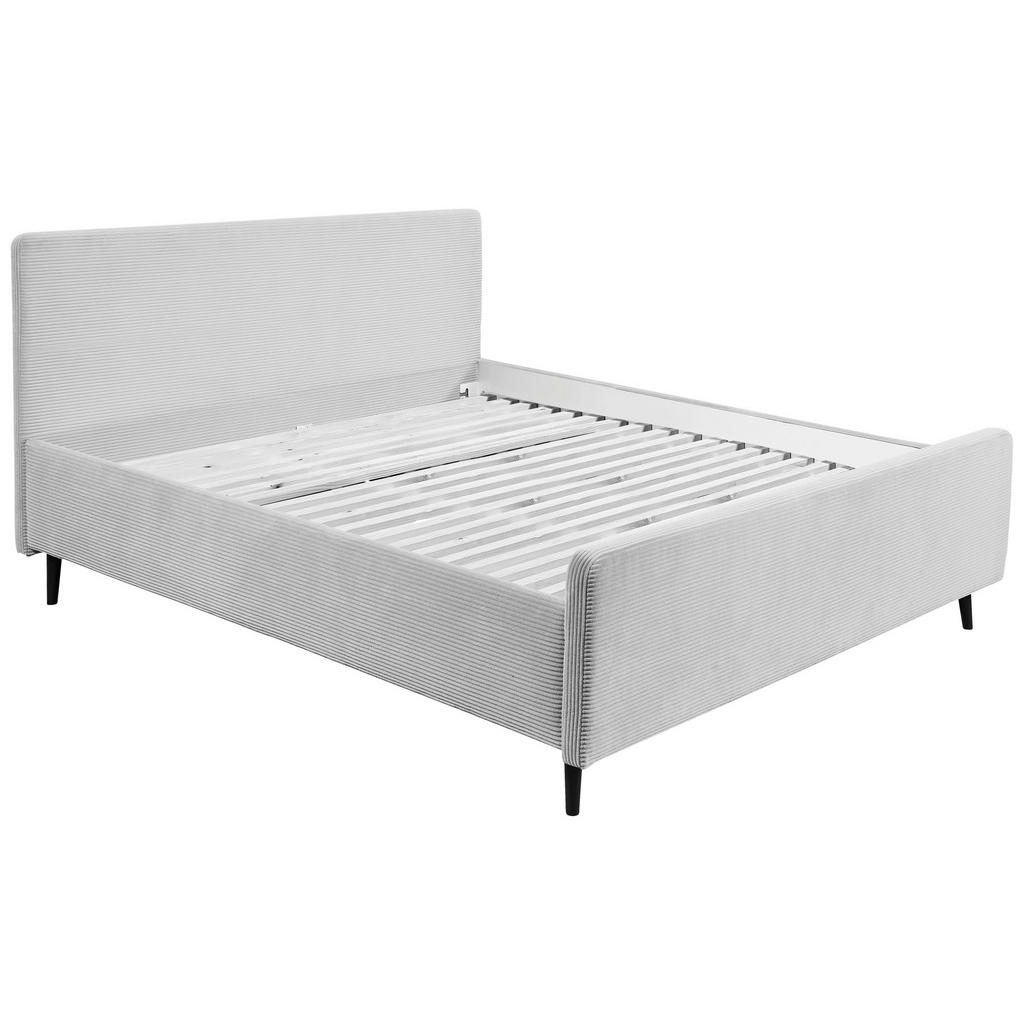OBLAZINJENA POSTELJA 180 cm x 200 cm , tekstil, leseni material krem barve - slika 5
