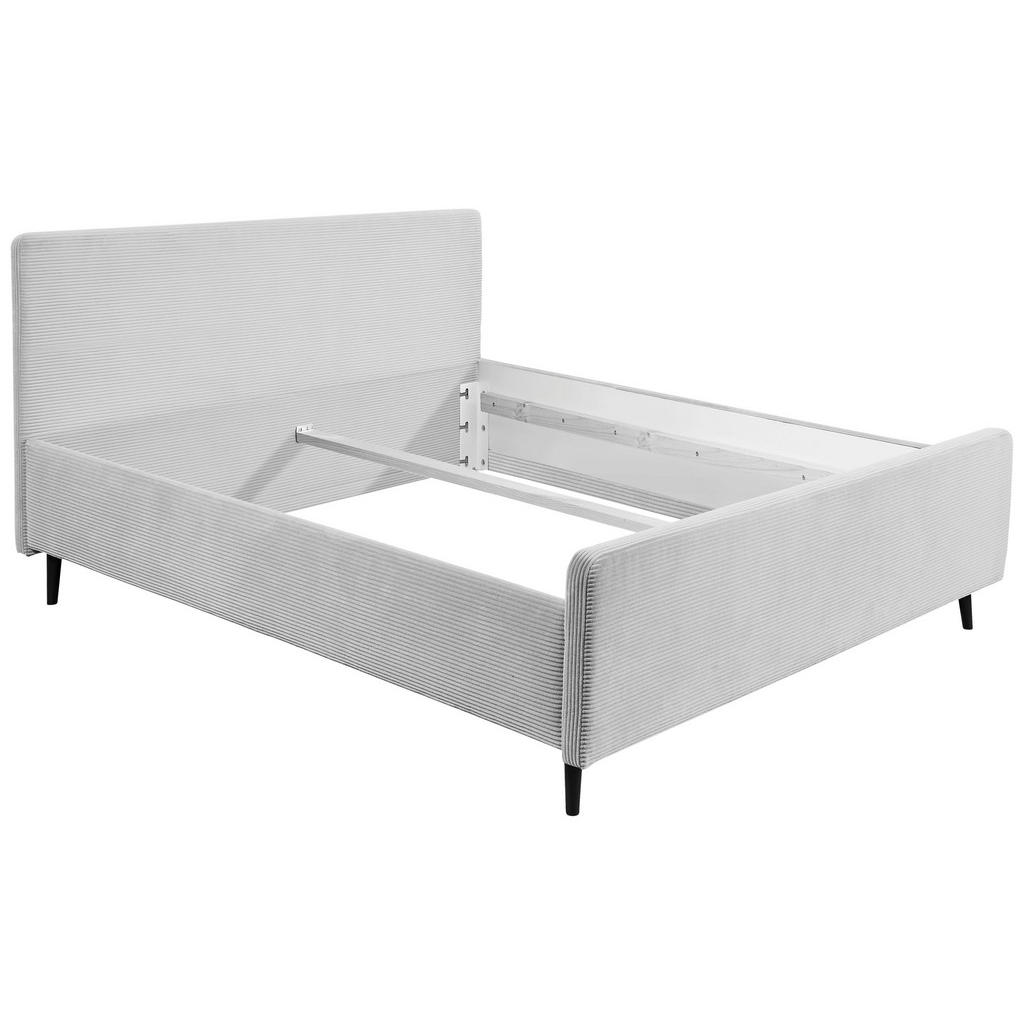 OBLAZINJENA POSTELJA 180 cm x 200 cm , tekstil, leseni material krem barve - slika 6