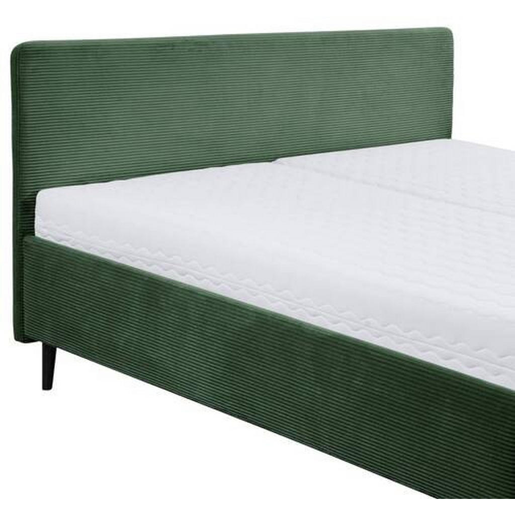OBLAZINJENA POSTELJA 180 cm x 200 cm , tekstil, leseni material olivno zelena - slika 4