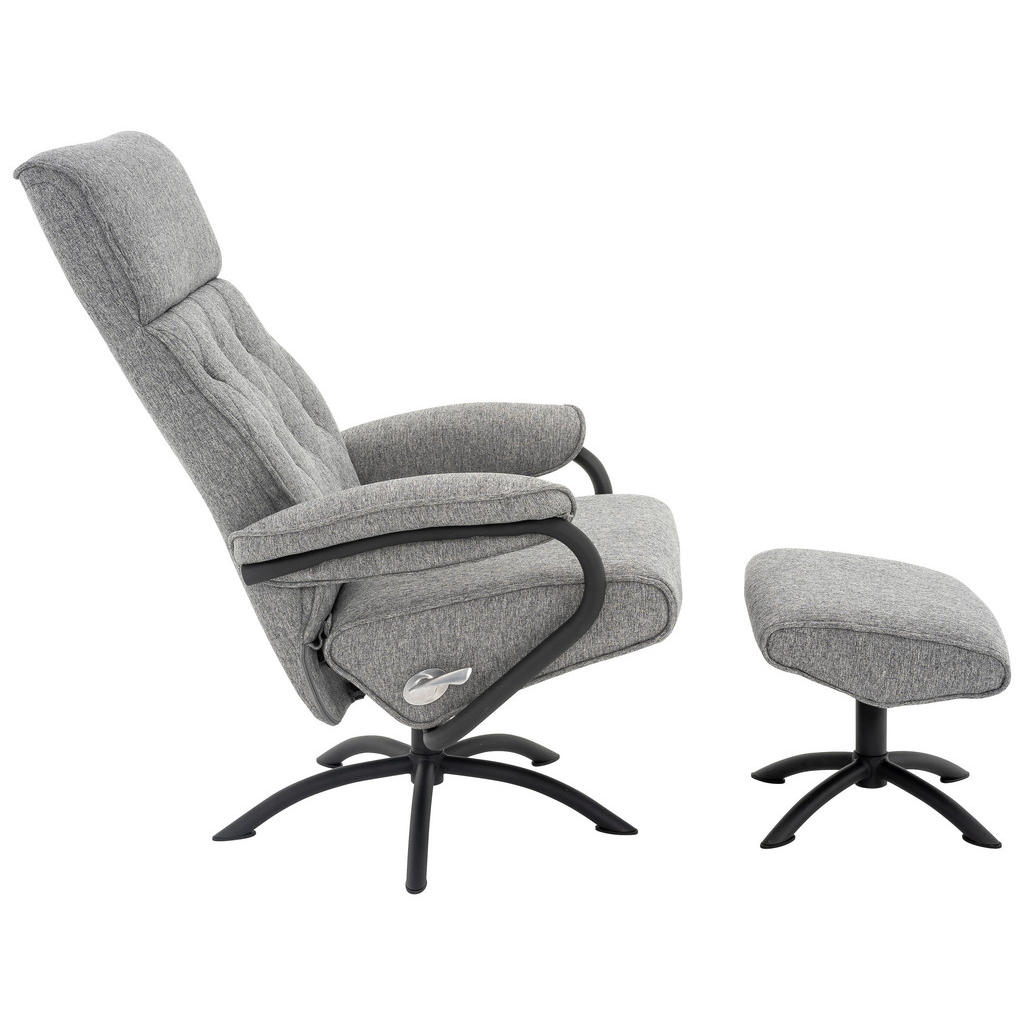 Alternative view of POČIVALNIK S PODNOŽNIKOM, siva tekstil