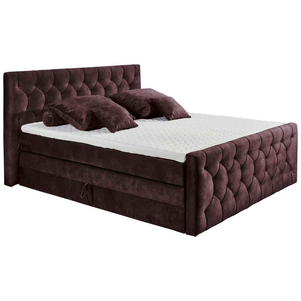 POSTELJA BOXSPRING 180 cm x 200 cm , tekstil, leseni material barve jajčevca - slika 6