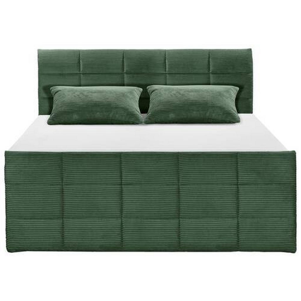 POSTELJA BOXSPRING 180 cm x 200 cm , tekstil, leseni material olivno zelena - slika 5