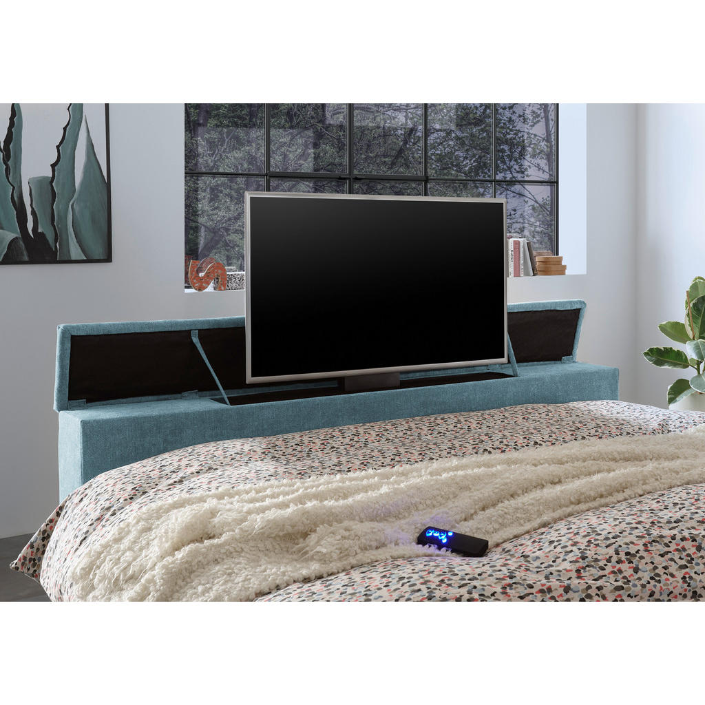 POSTELJA BOXSPRING 180 cm x 200 cm , tekstil modra - slika 4