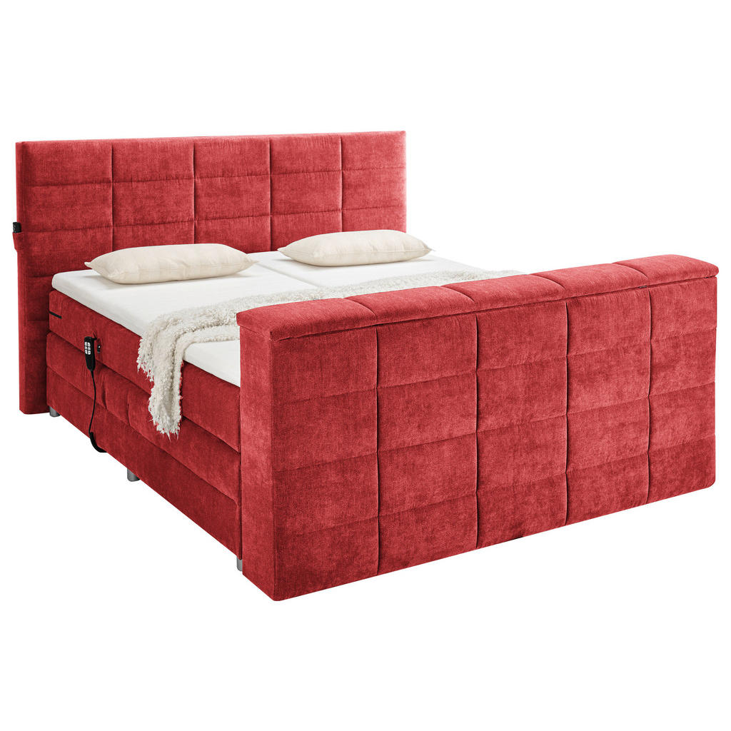 POSTELJA BOXSPRING 180 cm x 200 cm , tekstil rdeča - slika 3