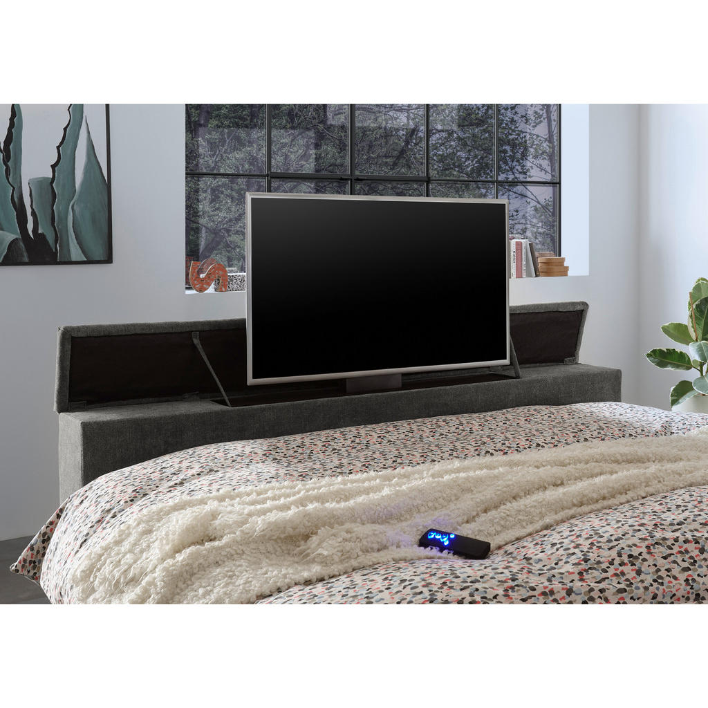 POSTELJA BOXSPRING 180 cm x 200 cm , tekstil siva - slika 5