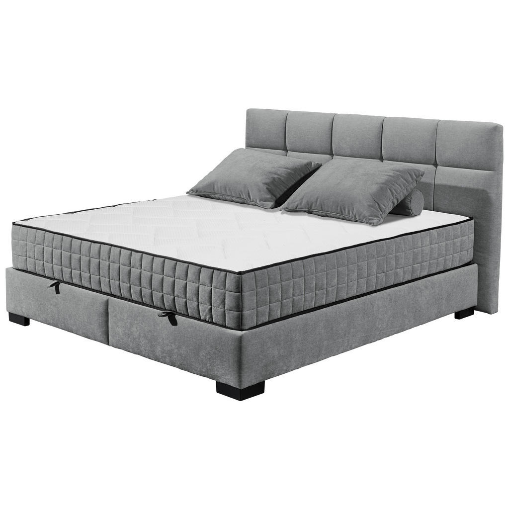 POSTELJA Z VZMETNICO 180 cm x 200 cm , tekstil, leseni material antracit - slika 5