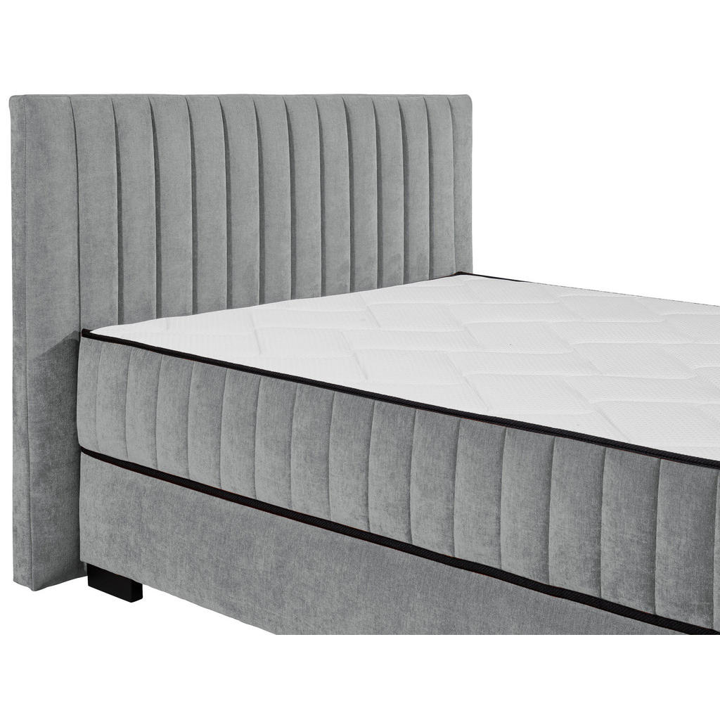 POSTELJA Z VZMETNICO 140 cm x 200 cm , tekstil, leseni material antracit - slika 4