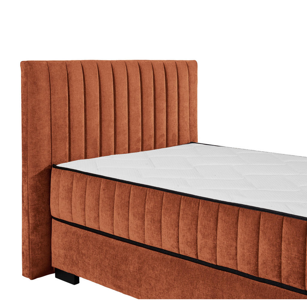 POSTELJA Z VZMETNICO 120 cm x 200 cm , tekstil, leseni material barve konjaka - slika 6