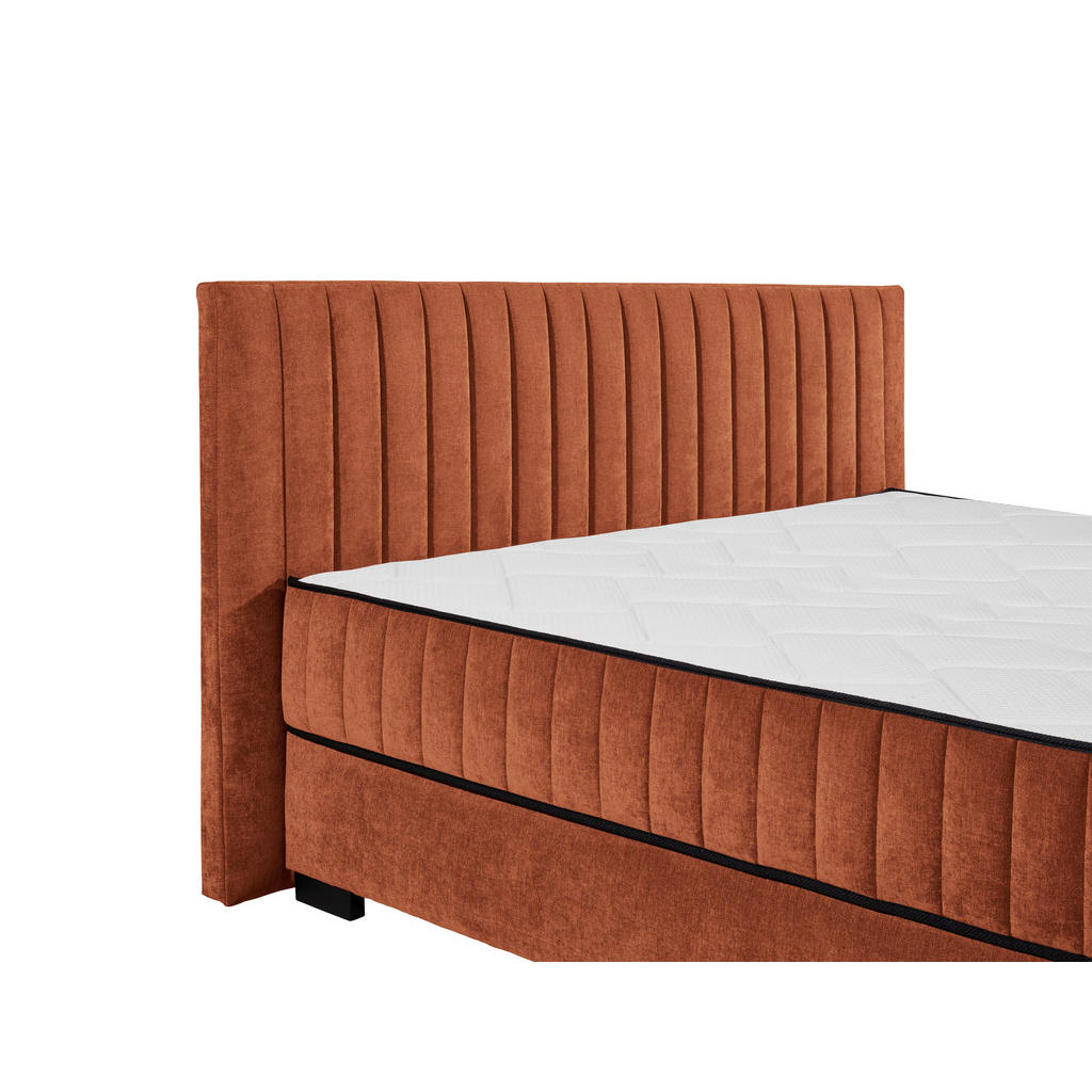 POSTELJA Z VZMETNICO 180 cm x 200 cm , tekstil, leseni material barve konjaka - slika 6