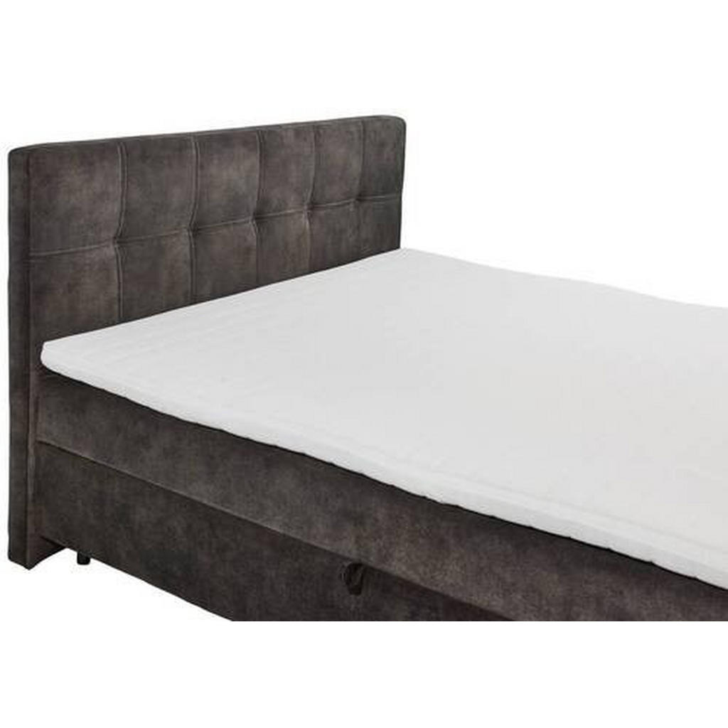 POSTELJA Z VZMETNICO 180 cm x 200 cm , tekstil, leseni material temno rjava - slika 4