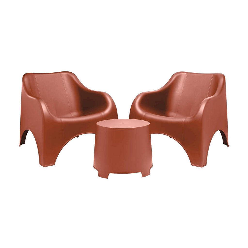 SET ZA BALKON umetna masa   terakota