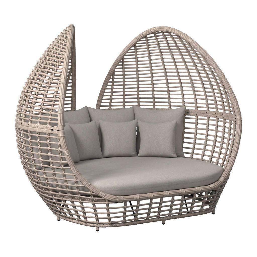 Alternative view of VRTNI LEŽALNIK POSTELJA aluminij prašno lakirano bež