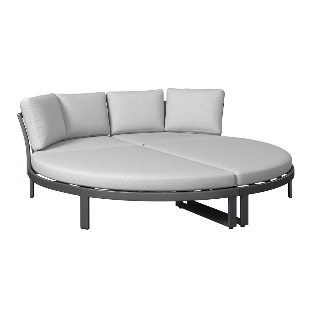 Alternative view of VRTNI LEŽALNIK POSTELJA aluminij prašno lakirano antracit, siva