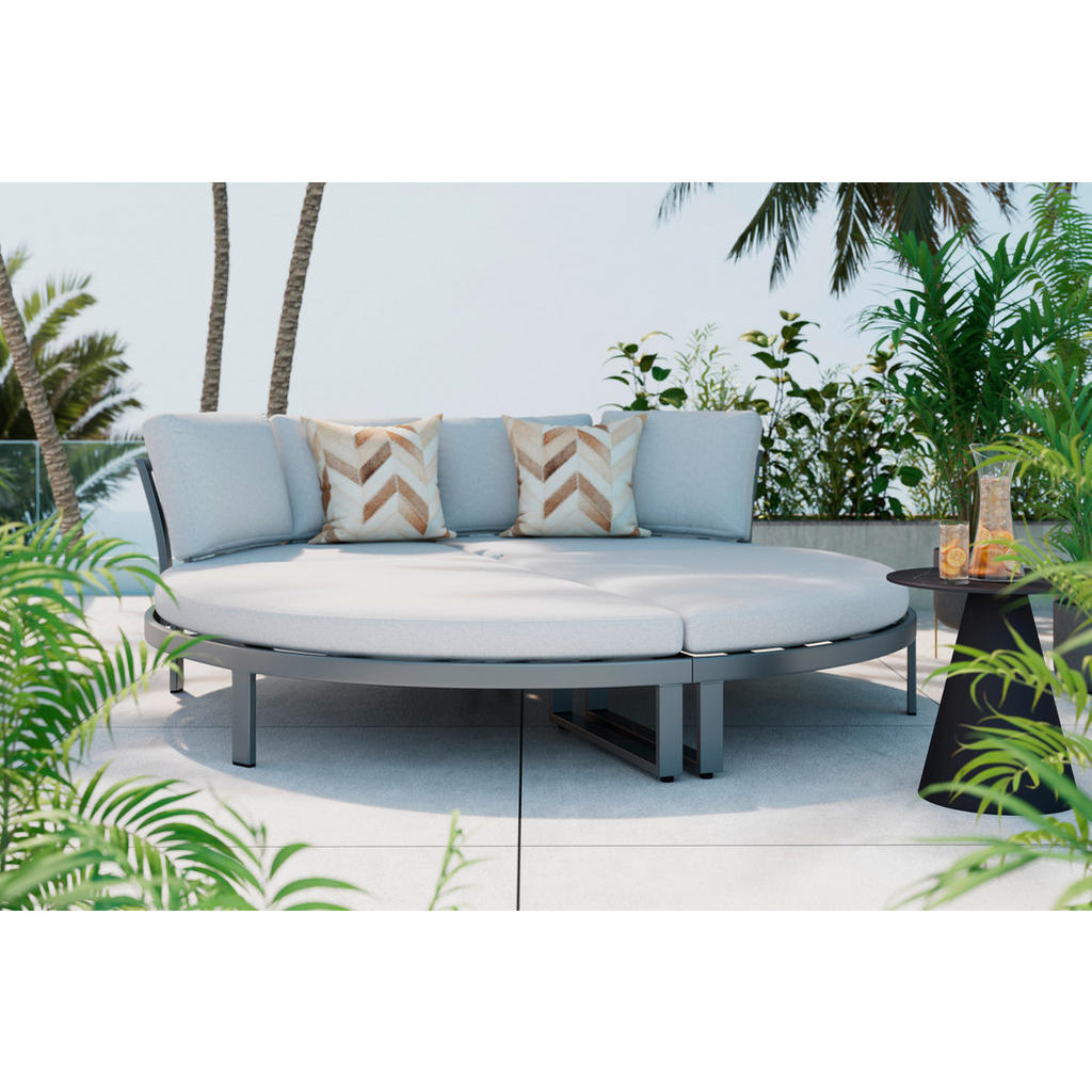 VRTNI LEŽALNIK POSTELJA aluminij prašno lakirano antracit, siva