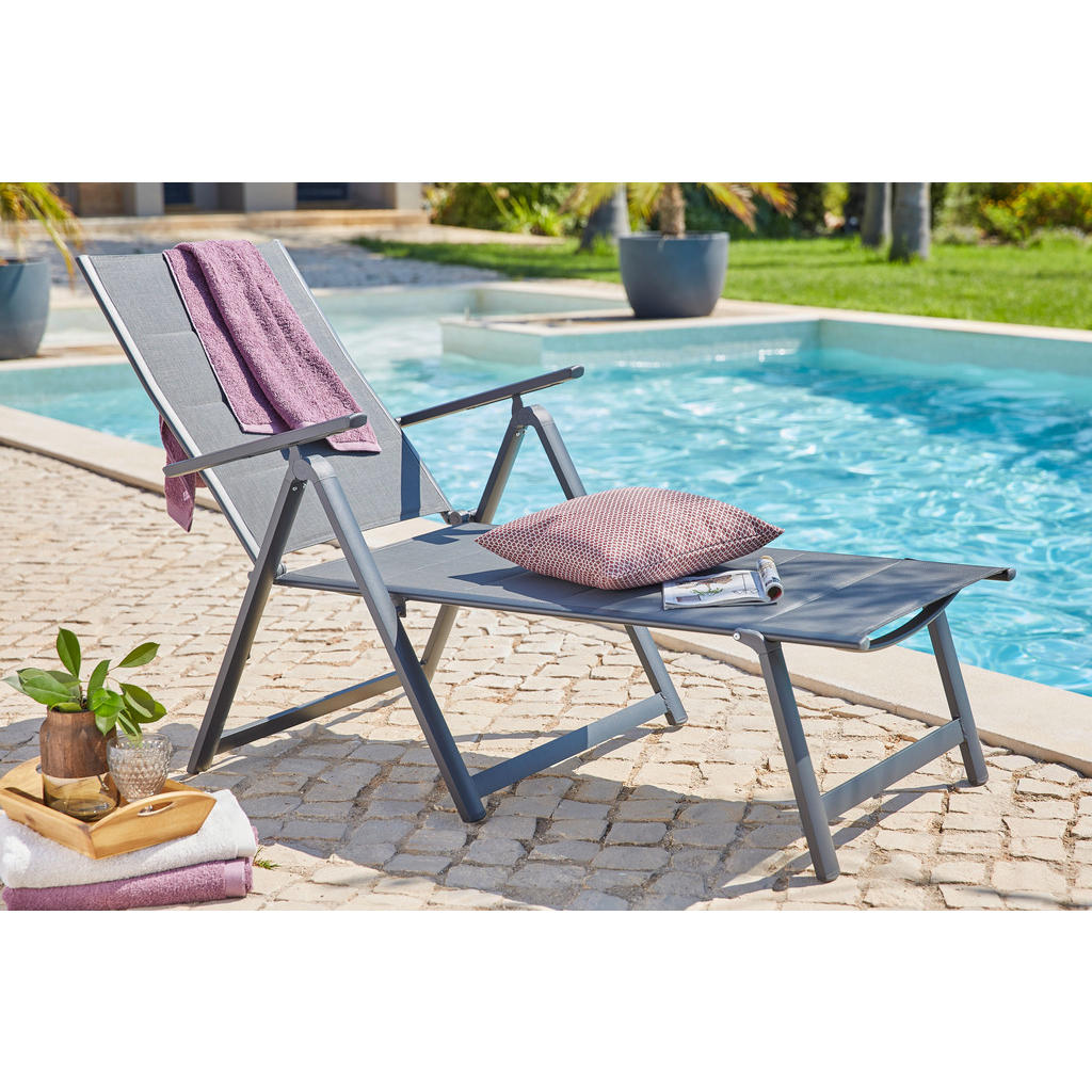 Alternative view of VRTNI LEŽALNIK aluminij prašno lakirano antracit, temno siva