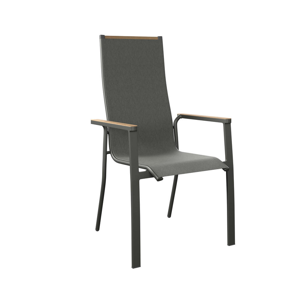 VRTNI SEDEŽ aluminij siva, naravne barve