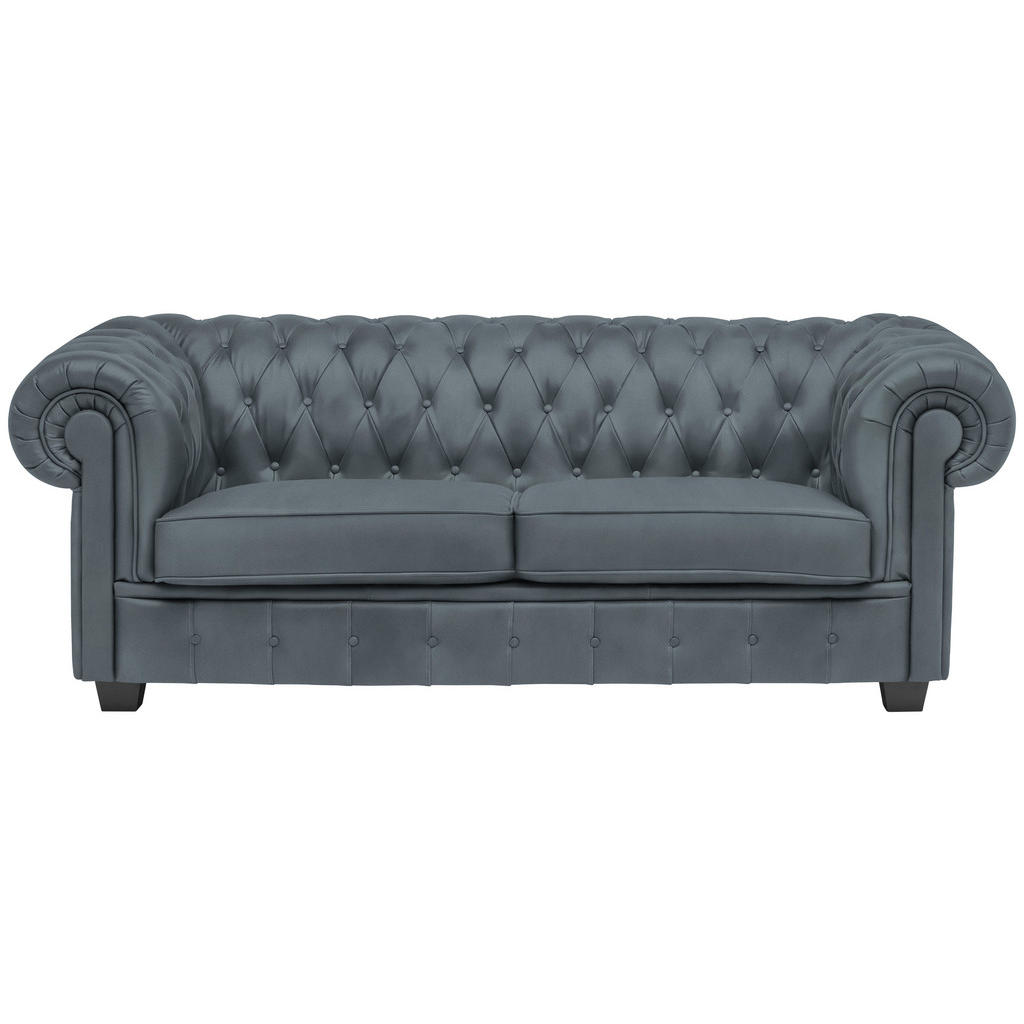 CHESTERFIELD ZOFA, sivomodra tekstil