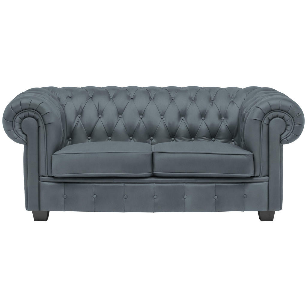 CHESTERFIELD ZOFA, sivomodra tekstil