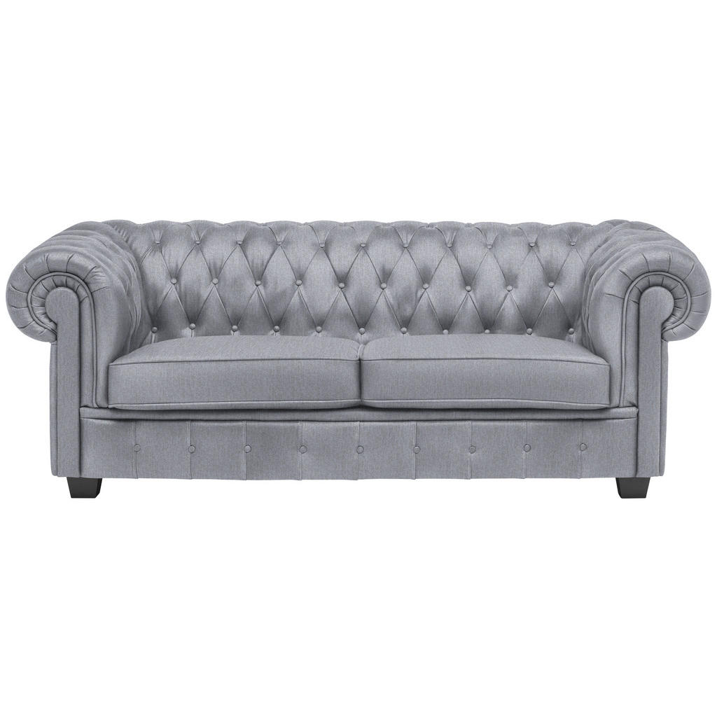 CHESTERFIELD ZOFA, svetlo siva tekstil