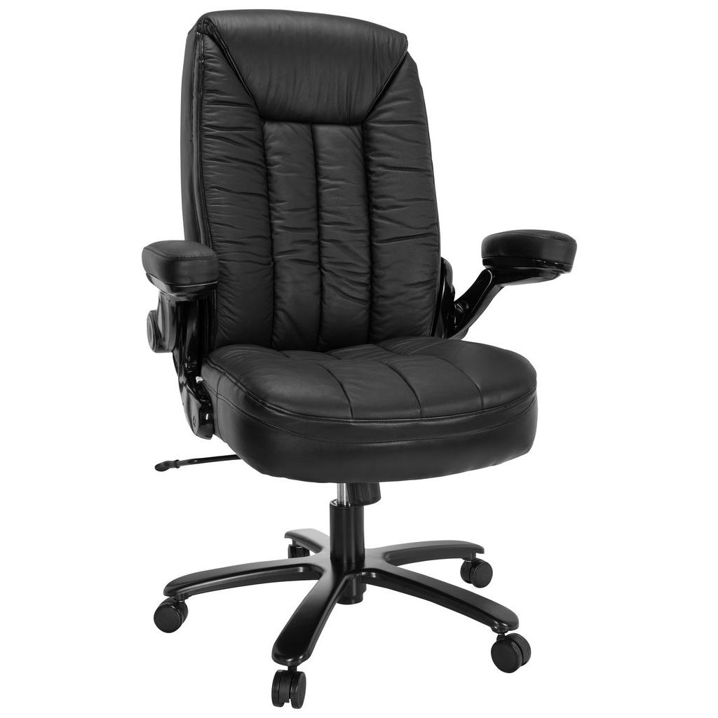 DIREKTORSKI STOL tekstil, usnje črna