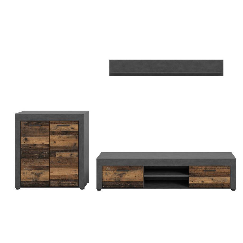 DNEVNI REGAL, siva, naravne barve