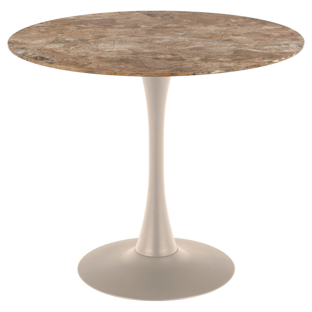 JEDILNA MIZA, rjava, siva