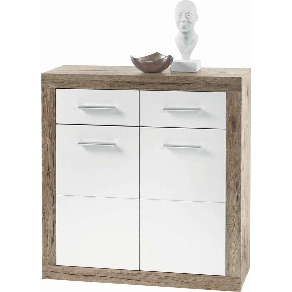 KOMODA, bela, hrast sonoma