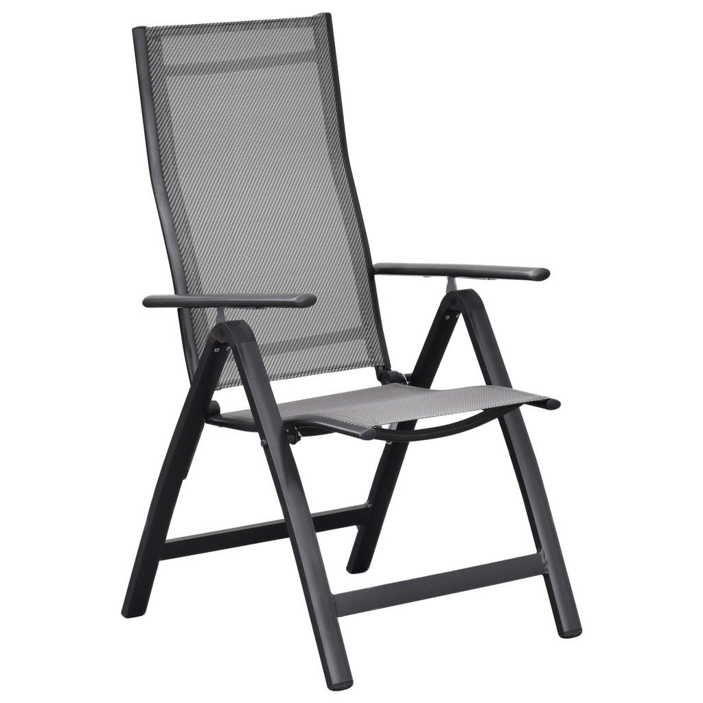 SET ZLOŽLJIVIH VRTNIH SEDEŽEV aluminij rjava, barve grafita