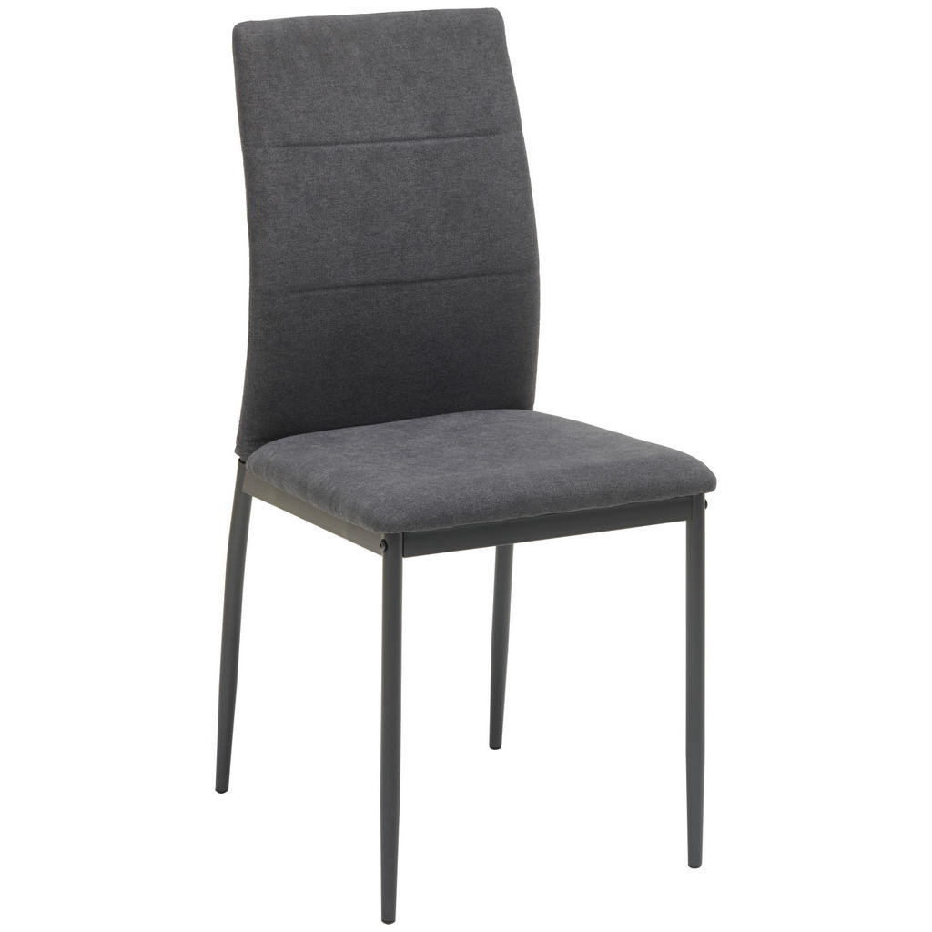 STOL, kovina, tekstil siva, temno siva