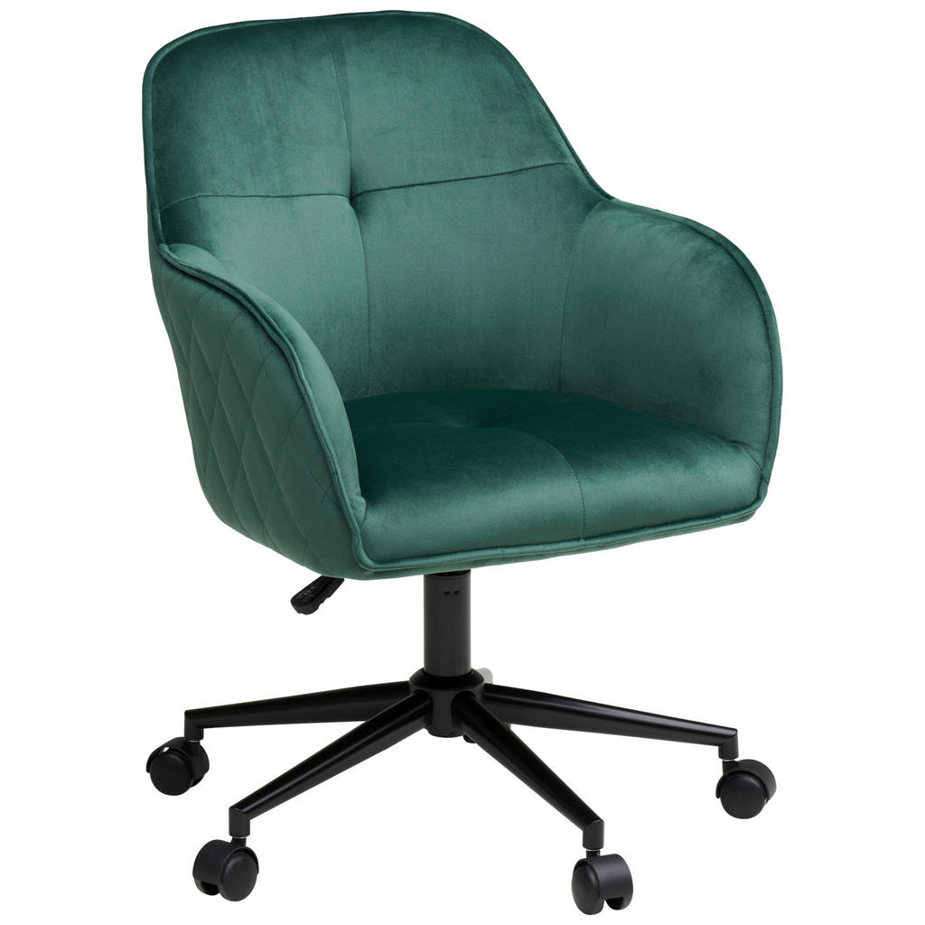 VRTLJIVI STOL kovina, tekstil zelena, črna