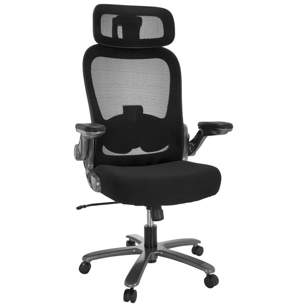 VRTLJIVI STOL tekstil črna, srebrne barve