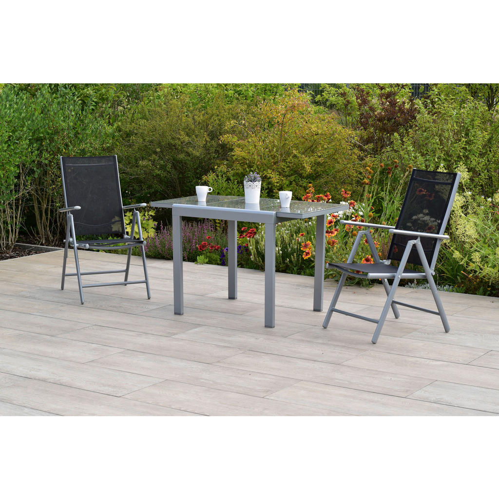 VRTNI SET  aluminij  srebrne barve črna, srebrne barve