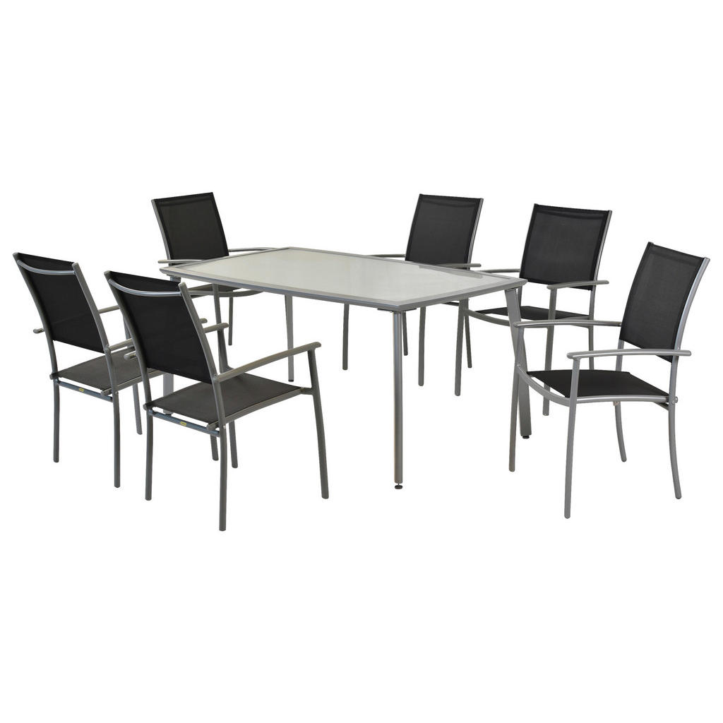VRTNI SET aluminij srebrne barve črna, srebrne barve