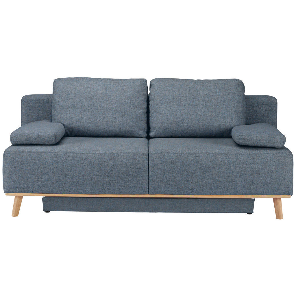 BOXSPRING ZOFA, modra, siva tekstil
