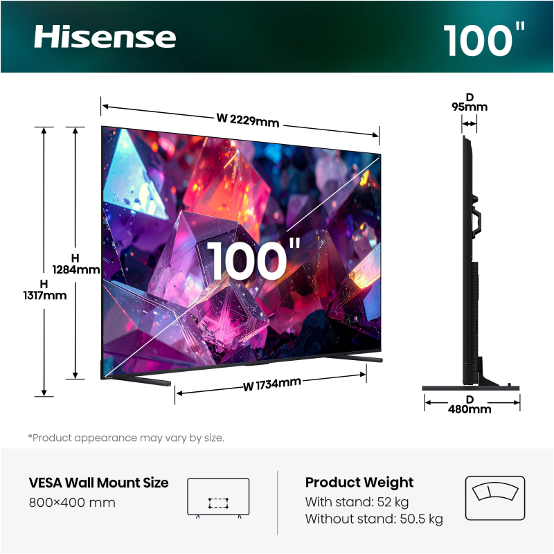 HISENSE QLED TV 100E7S PRO Smart TV 4K 144 Hz - slika 2