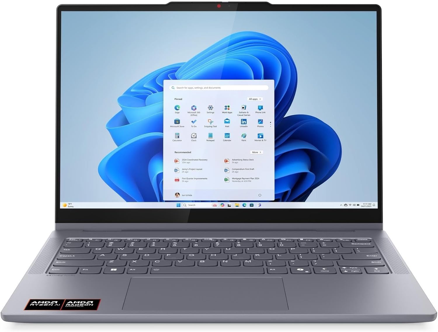 Prenosnik Lenovo IdeaPad 5 2-in-1 14AKP10 / Ryzen 5 / RAM 16 GB / SSD Disk / 14,0″ FHD - slika 3