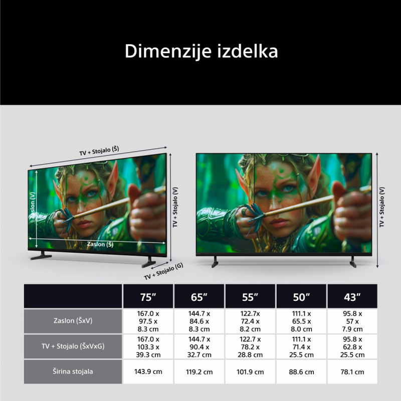 SONY TV K65S25M2PB.CEI BRAVIA 2 II 4K Processor X1 - slika 3