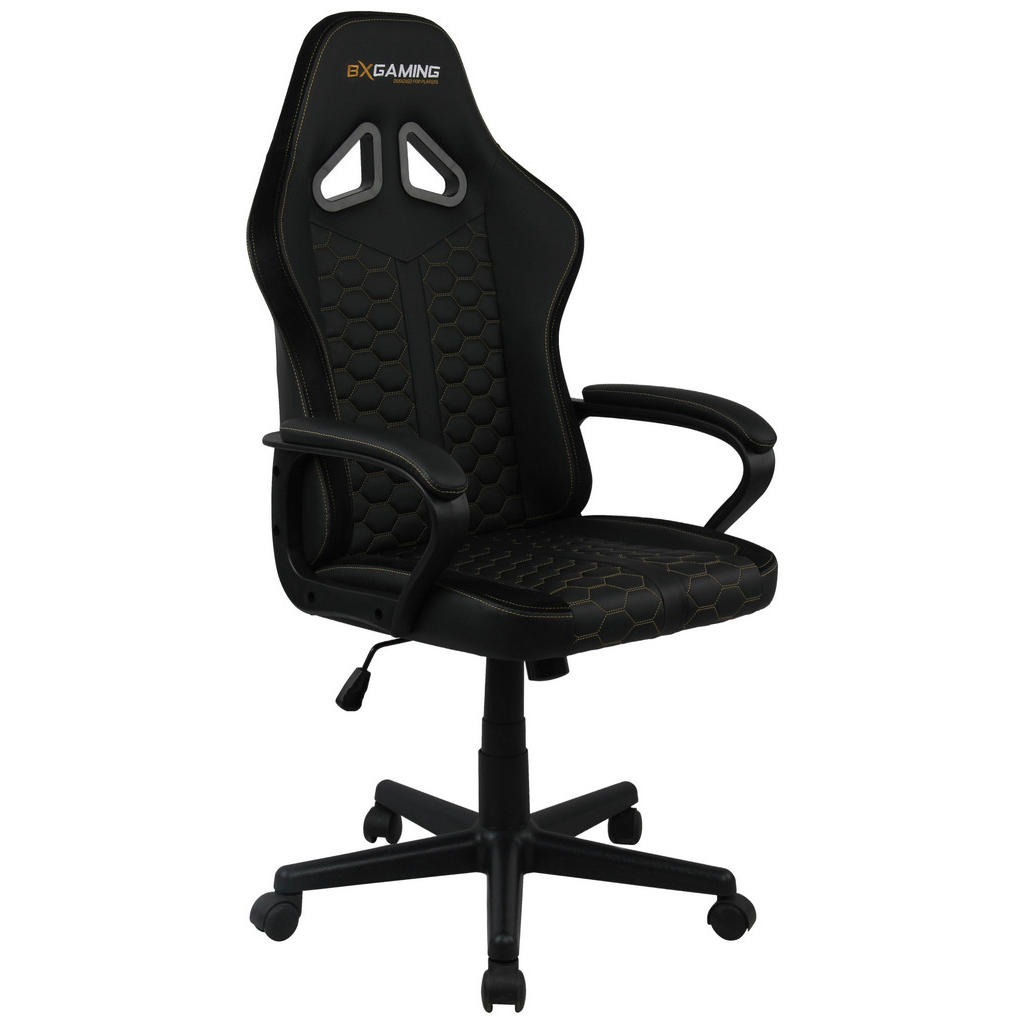 GAMING STOL kovina, umetna masa, tekstil črna