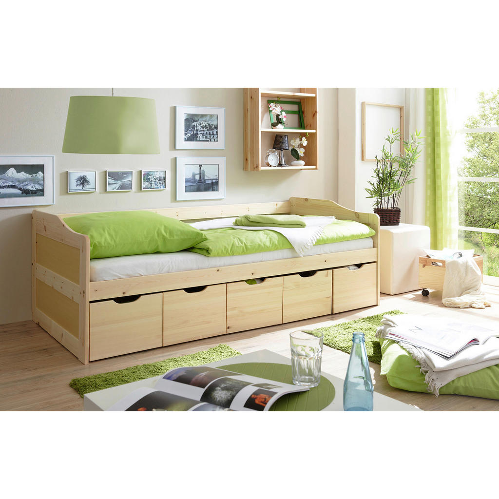 POSTELJA S PREDALOM 90 cm x 200 cm , barve bora