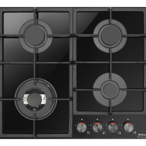 AMICA plinska kuh. plošča PGCD6101ApFB [4x plin, WOK, steklo, 60cm, črna]