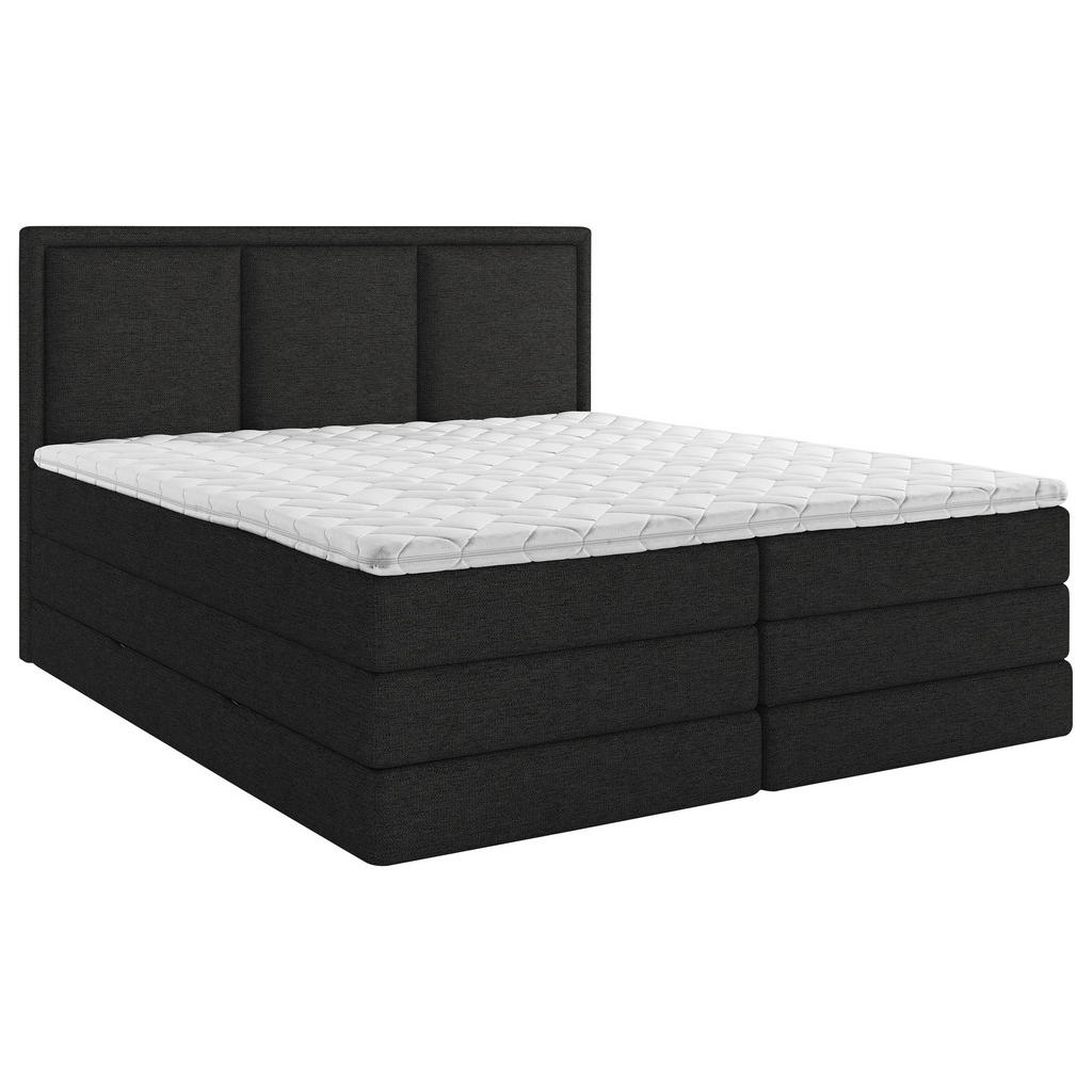 POSTELJA BOXSPRING 160 cm  x 200 cm , tekstil črna